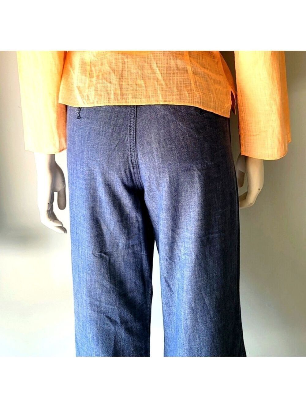 Banana Republic Women's Wide Leg Cotton Cuffed Pants Size 8